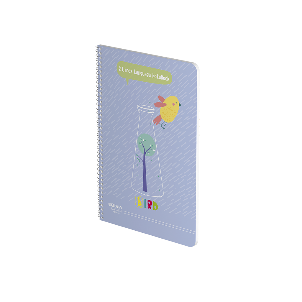 دفتر دوخط 60 برگ وزیری سیمی فانتزی الیپون طرح (2591005) | ELIPON بوک کلاب ایران 1
