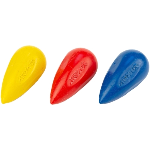  مداد شمعی (کرایون) مدل دوکی ۳ رنگ آریا بوک کلاب ایران 3 