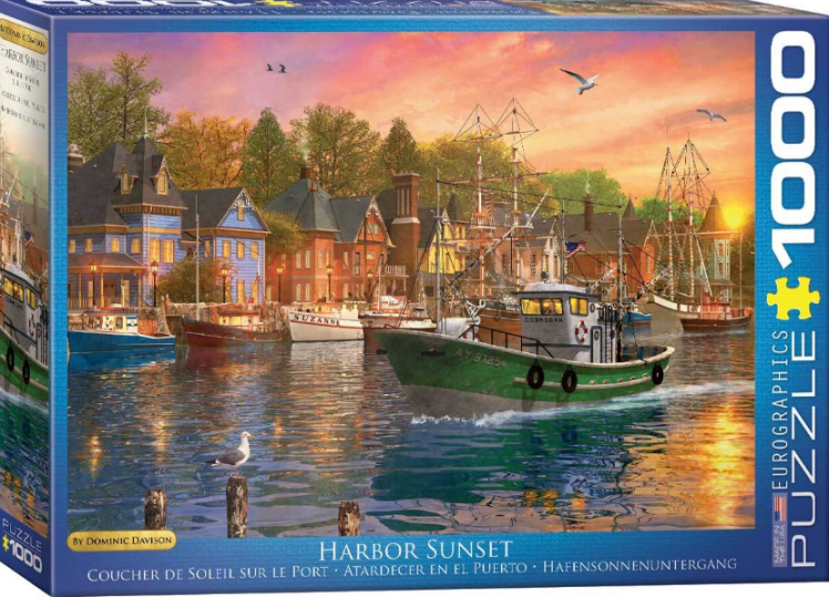 پازل 1000 تکه (Harbor sunset) غروب در لنگرگاه مدل یوروگرافیکس | EUROGRAPHICS بوک کلاب ایران 1