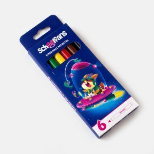 ماژیک رنگ آمیزی قابل شستشو 6 رنگ اسکول فنس (schoolfans) بوک کلاب ایران