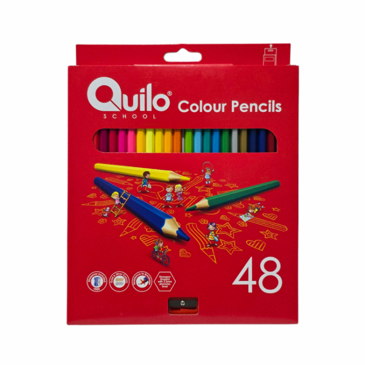 مداد رنگی 48 رنگ جعبه مقوایی کویلو بوک کلاب ایران