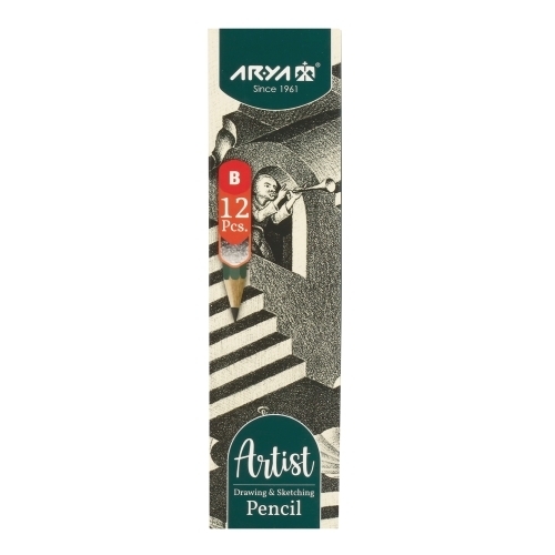  بسته 12 تایی مداد B1 طرح مقوایی آریا آرتیست بوک کلاب ایران 