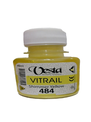 رنگ ویترای وستا کد 484 (Shimmer Yellow) حجم 40 میلی لیتر | VESTA بوک کلاب ایران 1