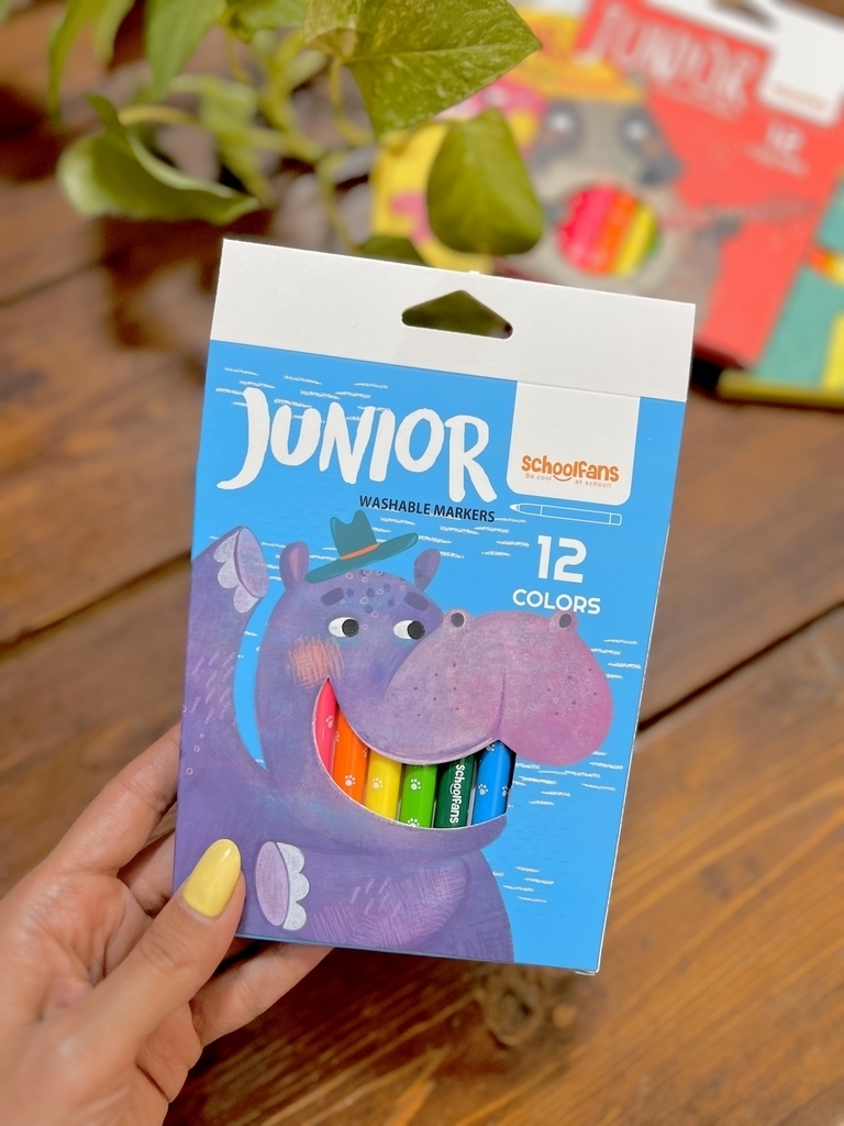  ماژیک قابل شستشو 12 رنگ جونیور اسکول‌فنس بوک کلاب ایران 1 