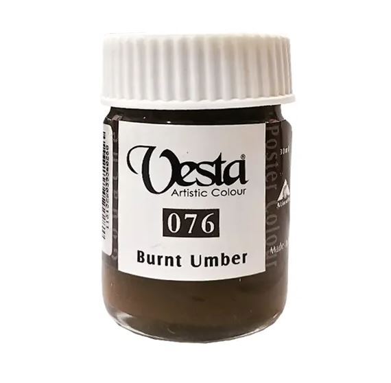  رنگ گواش وستا کد 076 (BurntUmber) حجم 30 میل | vesta بوک کلاب ایران 1 