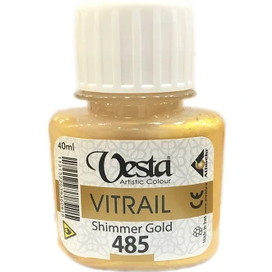 رنگ ویترای وستا کد 485 (Shimmer Gold) حجم 40 میلی لیتر | VESTA بوک کلاب ایران 1