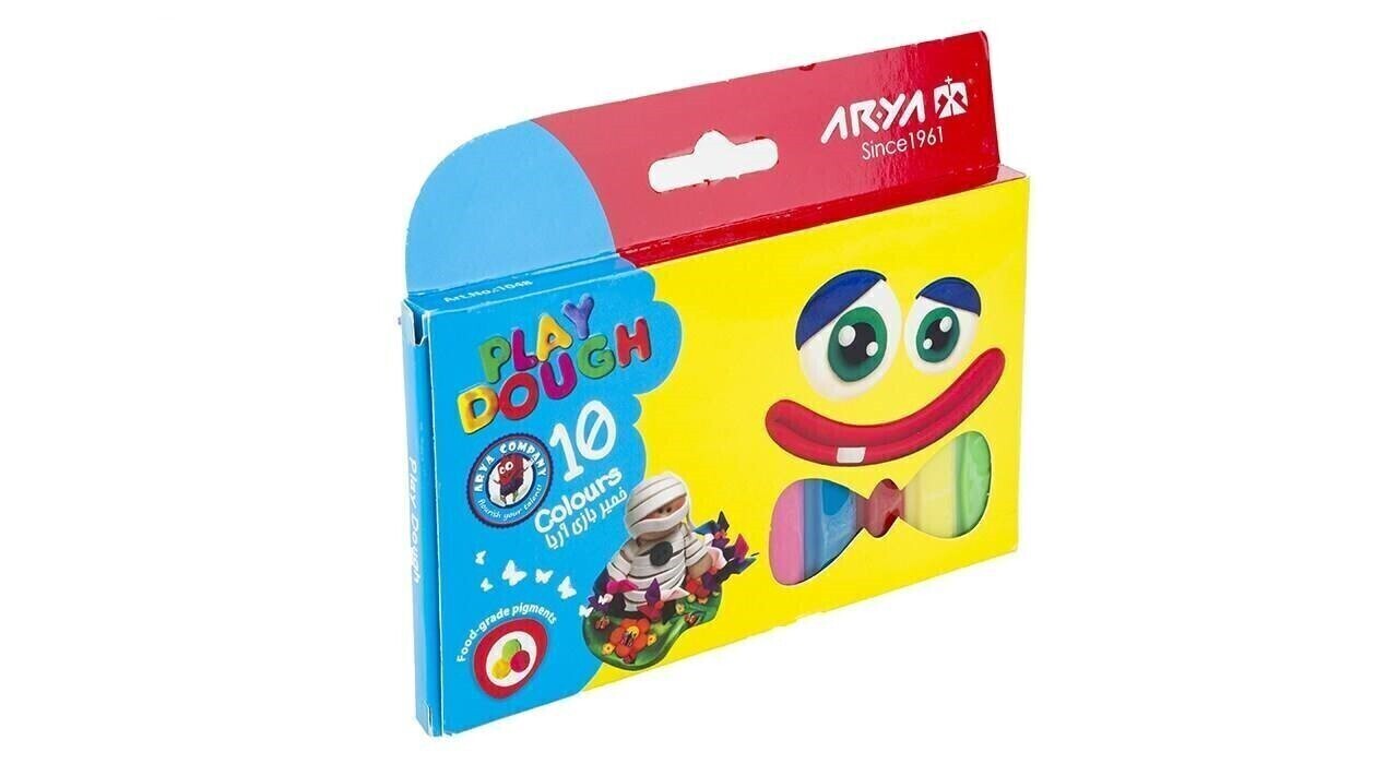  خمیر بازی 10 رنگ آریا مقوایی بوک کلاب ایران3 