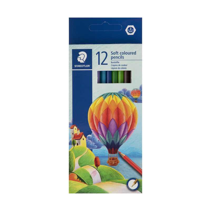 مداد رنگی 12 رنگ جعبه مقوایی استدلر بوک کلاب ایران