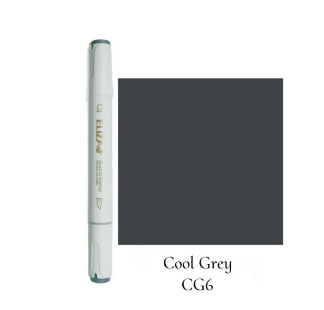 ماژیک دوسر برند الیزا ( Cool grey) | ELIZA CG6 بوک کلاب ایران 1