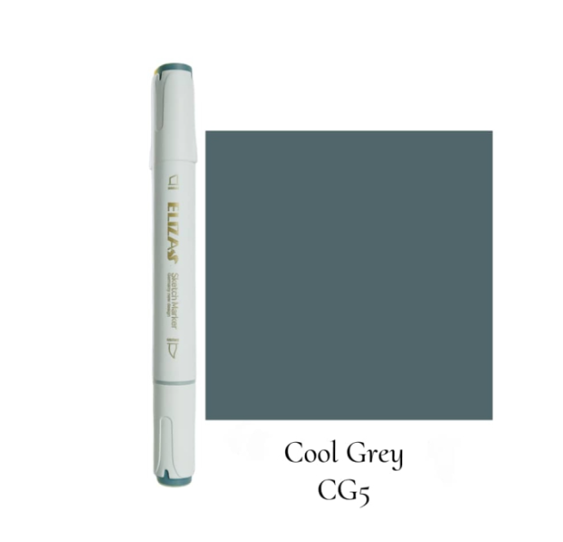  ماژیک دوسر برند الیزا (Cool grey) | ELIZA CG5 بوک کلاب ایران 1 