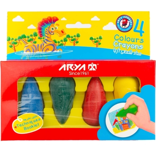  مداد شمعی مدل دوکی 4 رنگ آریا بوک کلاب ایران 3 