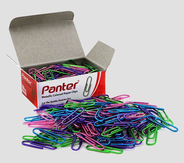  گیره کاغذ رنگی متالیک /28 میلی‌متری /مدل PC 103 / بسته 100 عددی بوک کلاب ایران 2 