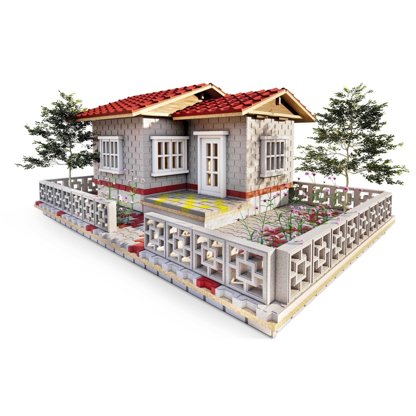  کیت ساختنی Eshel مدل ویلای ساحلی نما طوسی 1:24 بوک کلاب ایران 