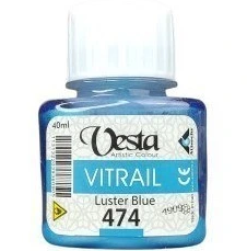  رنگ ویترای وستا کد 474 (Luster Blue) حجم 40 میلی لیتر | VESTA بوک کلاب ایران 1 
