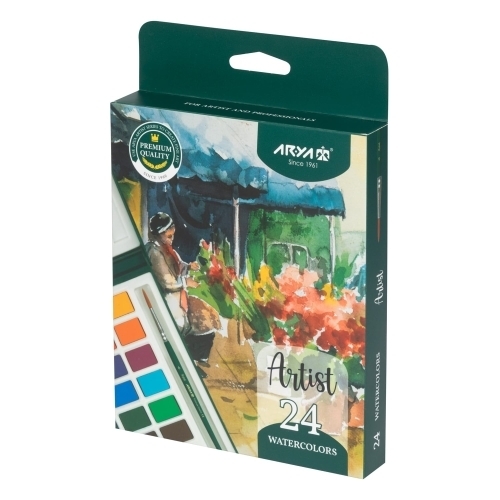  آبرنگ 24 رنگ جعبه مقوایی آریا آرتیست بوک کلاب ایران2 