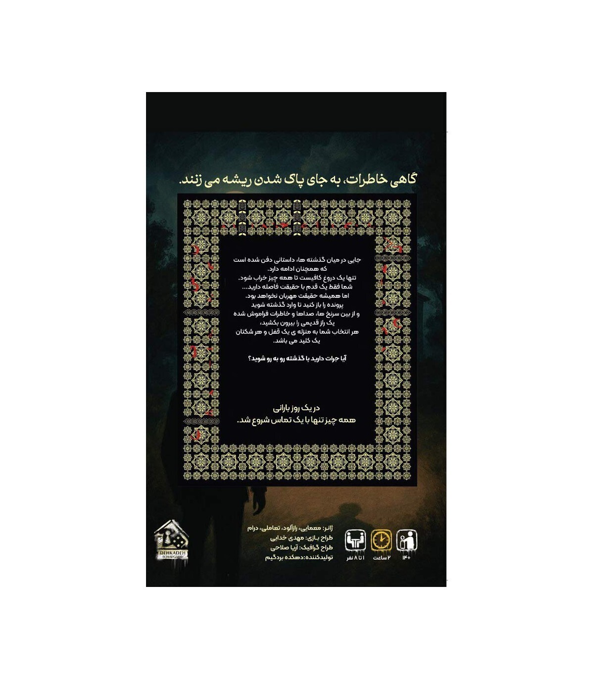  پرونده معمایی آخرین سکانس | مدل دهکده بردگیم بوک کلاب ایران 