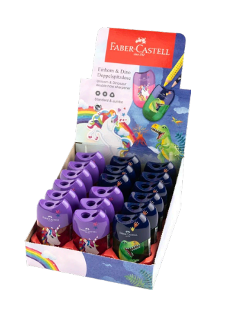  تراش دو سوراخ بیضی یونیکورن و دایناسور فابرکاستل کد (183554) | FABER-CASTELL بوک کلاب ایران 1 