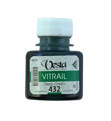  رنگ ویترای وستا کد 432 (Deep Green) حجم 40 میلی لیتر | VESTA بوک کلاب ایران 1 