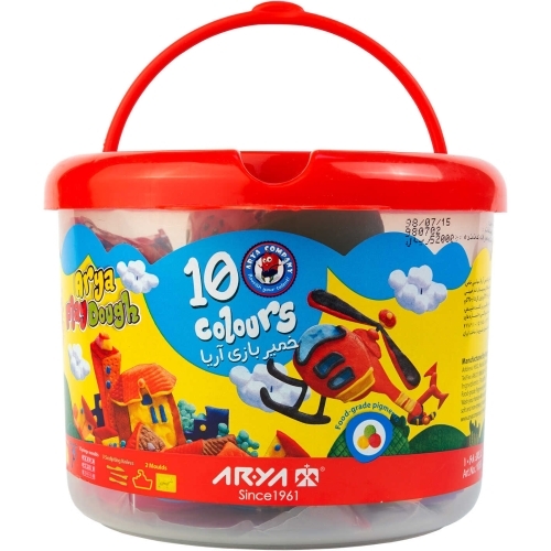خمیر بازی سطلی ۱۰ رنگ آریا بوک کلاب ایران 3