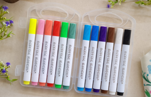  ماژیک براش اکریلیک 12 رنگ فانتزی پاندا | ACRYLIC MARKER بوک کلاب ایران 2 