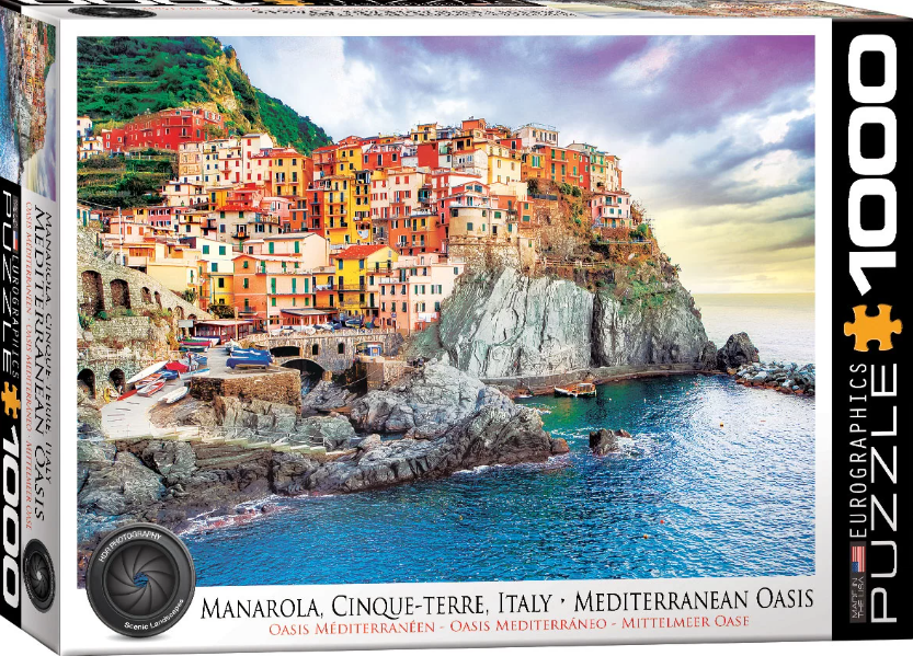  پازل 1000 تکه (Manarola Cinque Terre) مانارولا چینکو تره مدل یوروگرافیک اسمارت کات |EUROGRAPHICS بوک کلاب ایران 1 