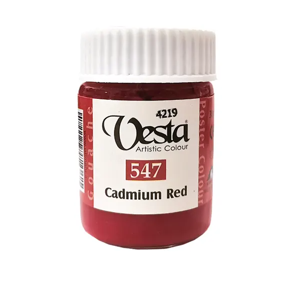 رنگ گواش وستا کد 547 (CadmiumRed) حجم 30 میل | vesta بوک کلاب ایران 1