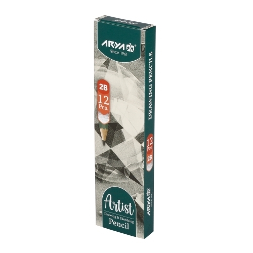 بسته 12 تایی مداد B2 طرح مقوایی آریا آرتیست بوک کلاب ایران1