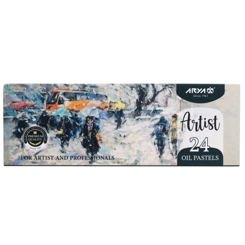  پاستل روغنی 24 رنگ جعبه مقوایی آریا آرتیست بوک کلاب ایران 