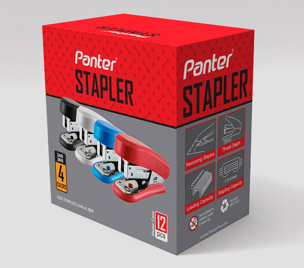 منگنه کوچک + سوزن منگنه / پنتر / No. 24/6-26/6 / مدل ST 921 – 921-B/ بسته مقوایی بوک کلاب ایران 2