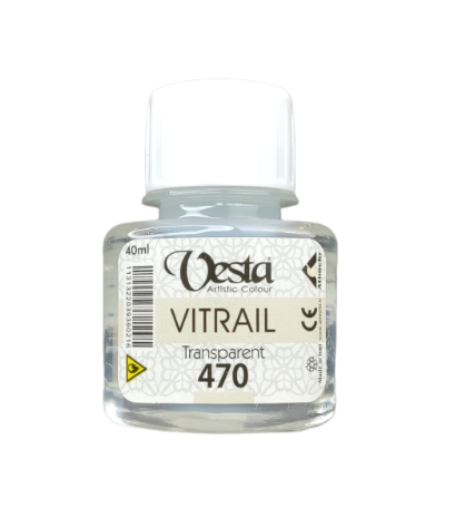 رنگ ویترای وستا کد 470 (Transparent) حجم 40 میلی لیتر | VESTA بوک کلاب ایران 1