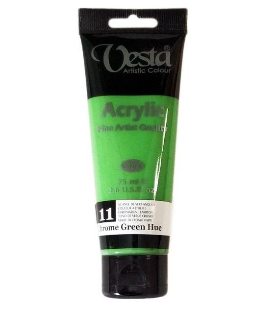  رنگ اکریلیک وستا کد 11 (Chrome Green Hue) بوک کلاب ایران 1 