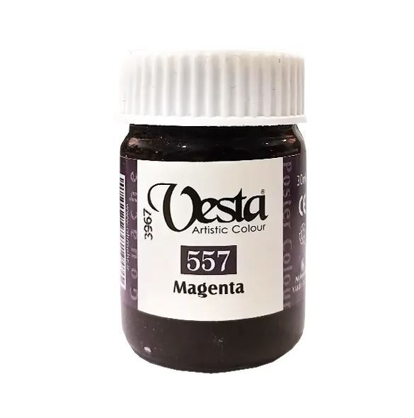 رنگ گواش وستا کد 557 (Magenta) حجم 30 میل | vesta بوک کلاب ایران 1