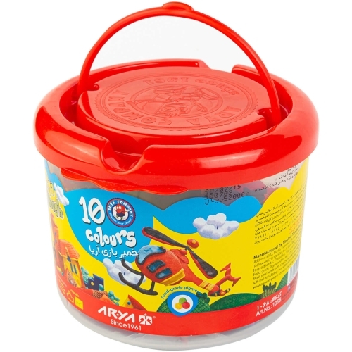 خمیر بازی سطلی ۱۰ رنگ آریا بوک کلاب ایران 2