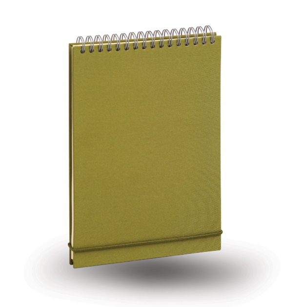 دفتر خط دار 80 برگ عمودی جلد سخت سیمی مدل کاوش آراد | طرح زیتونی 1 بوک کلاب ایران 1