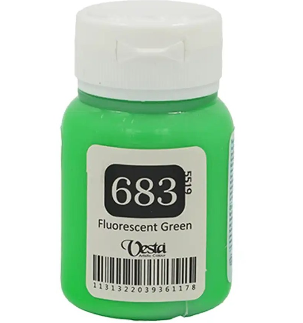  رنگ پارچه وستا کد 683 (Fluorscent Green) حجم 60 میل بوک کلاب ایران 1 