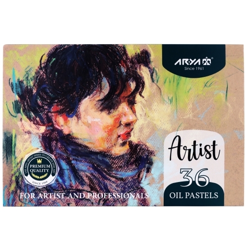  پاستل روغنی 36 رنگ جعبه مقوایی آریا آرتیست بوک کلاب ایران 