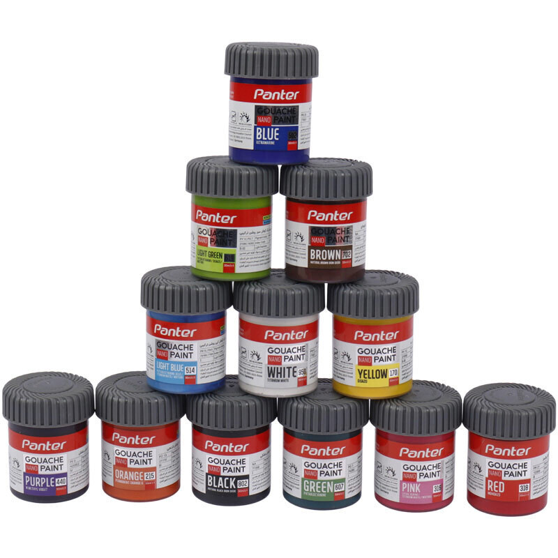  گواش نانو پوشرنگ 12 رنگ پنتر Panter Nano GP-711-12 بوک کلاب ایران 2 