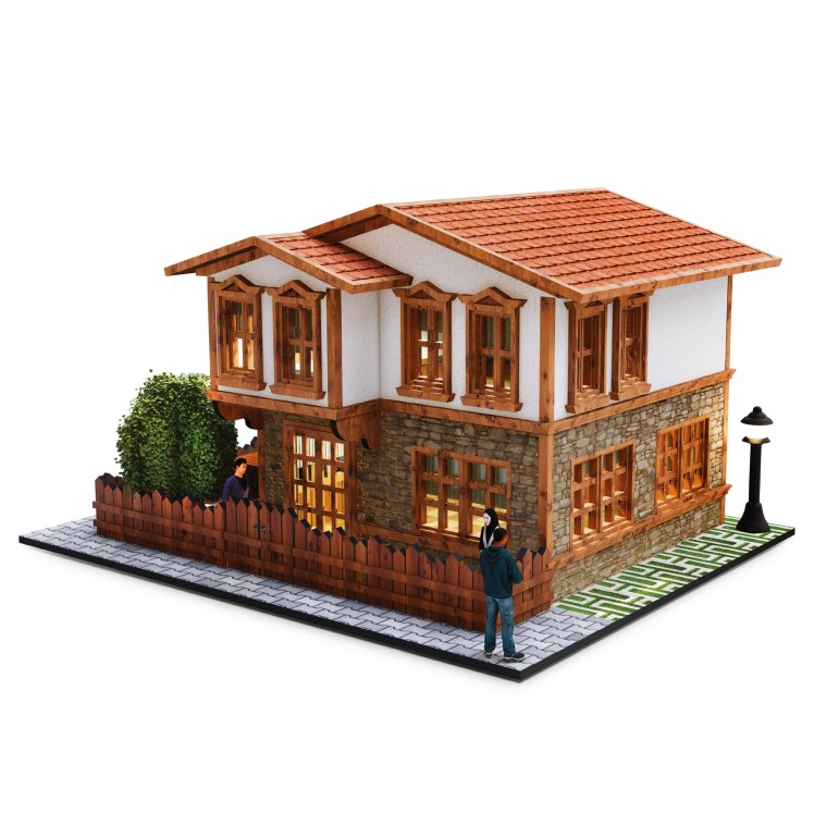 کیت ساختنی چوبی Eshel مدل ویلای شمالی سه‌بعدی بوک کلاب ایران