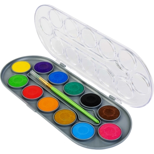  آبرنگ ۱۲ رنگ مدل بیضی بزرگ آریا بوک کلاب ایران 3 