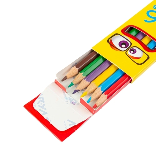  مداد رنگی ۶ رنگ جعبه مقوایی آریا بوک کلاب ایران 