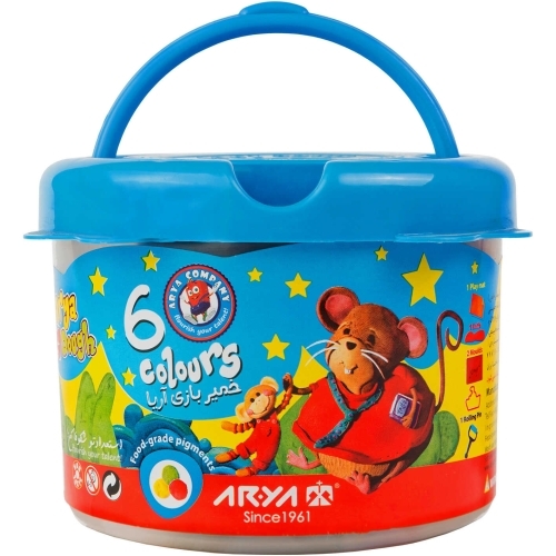  خمیر بازی ۶ رنگ آریا مدل سطلی بوک کلاب ایران 3 