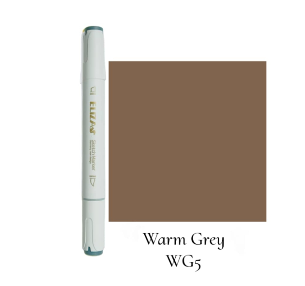  ماژیک دوسر براش برند الیزا ( Warm grey) | ELIZA WG5 بوک کلاب ایران 1 