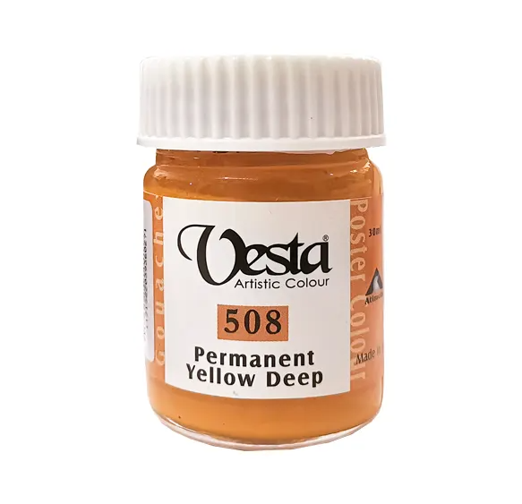 رنگ گواش وستا کد 508 (PermanentYellow) حجم 30 میل | vesta بوک کلاب ایران 1