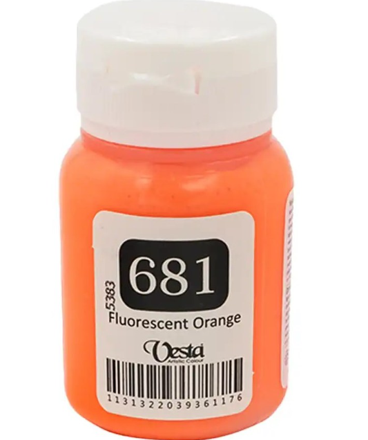 رنگ پارچه وستا کد 681 (Fluorescent Orange) حجم 60 میل بوک کلاب ایران 1 