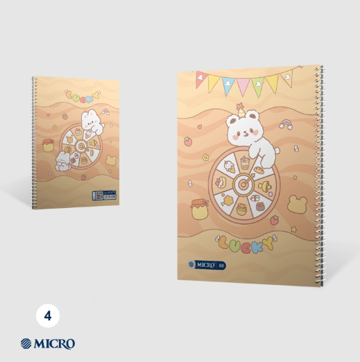  دفتر 50 برگ سیمی مجلد حاشیه دار کارتونی کد C47 - سایز (24*17) | MICRO بوک کلاب ایران 4 