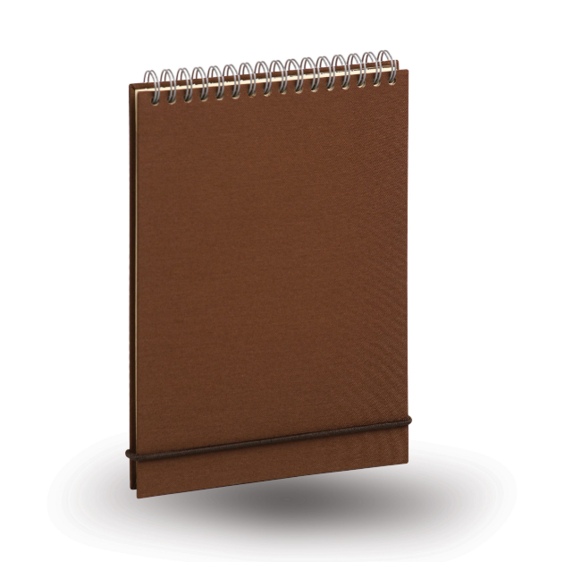 دفتر خط دار 80 برگ عمودی جلد سخت سیمی مدل کاوش آراد | طرح قهوه ای 1 بوک کلاب ایران 1