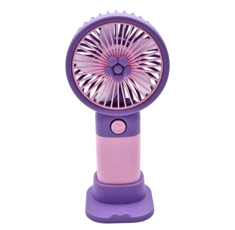 پنکه دستی و رومیزی شارژی رنگ بنفش مدل (HF002) | MINI FANS بوک کلاب ایران 1