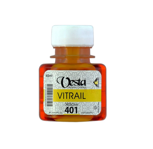 رنگ ویترای وستا کد 401 (yellow) حجم 40 میلی لیتر | VESTA f بوک کلاب ایران 1