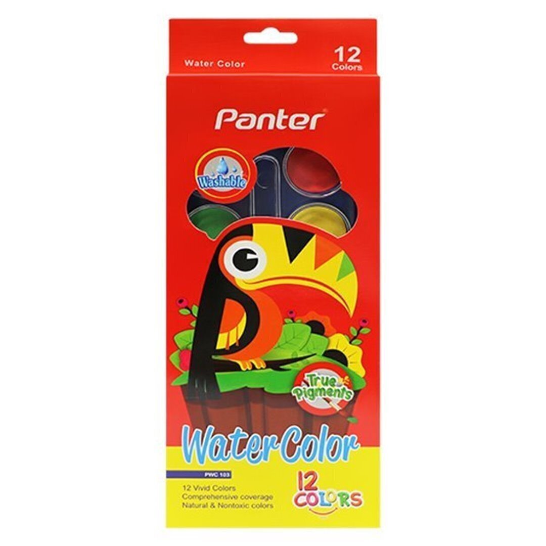  آبرنگ 12 رنگ پنتر Panter مدل Water Color PWC-103 بوک کلاب شیراز 1 