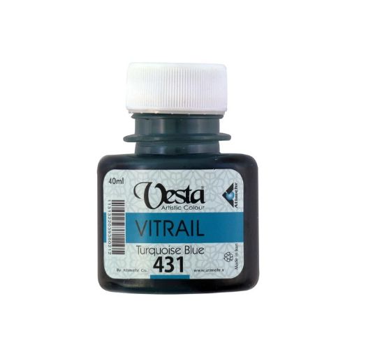  رنگ ویترای وستا کد 431 (Turquoise blue) حجم 40 میلی لیتر | VESTA بوک کلاب ایران 1 